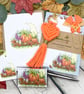 Autumn Moon Collection Gift Set - Card, Tag, Notepad, Macrame Keyring, Bookmark - Image 1