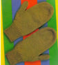 VINTAGE KNITTING PATTERN Green Mittens