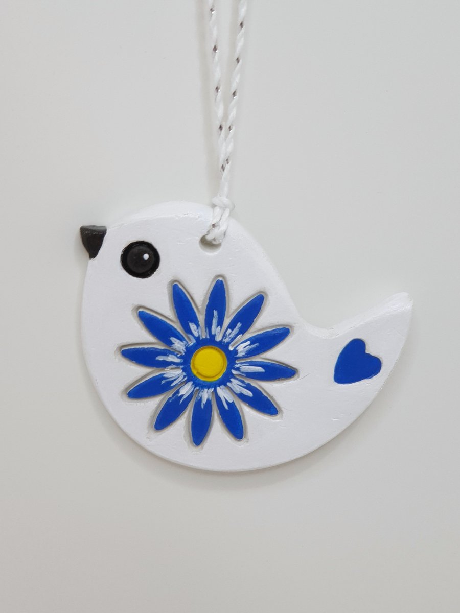 Bird clay hanging decoration, home decor gift