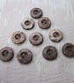 10 Small Chunky Coconut Buttons, 15mm - Image 2