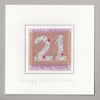 floral 21st birthday card