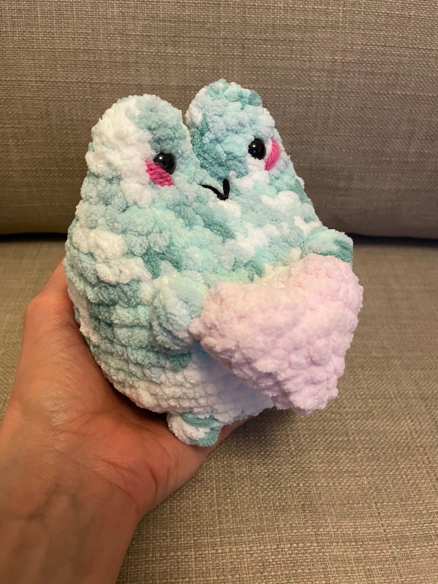 Green Plushie Frog with Heart