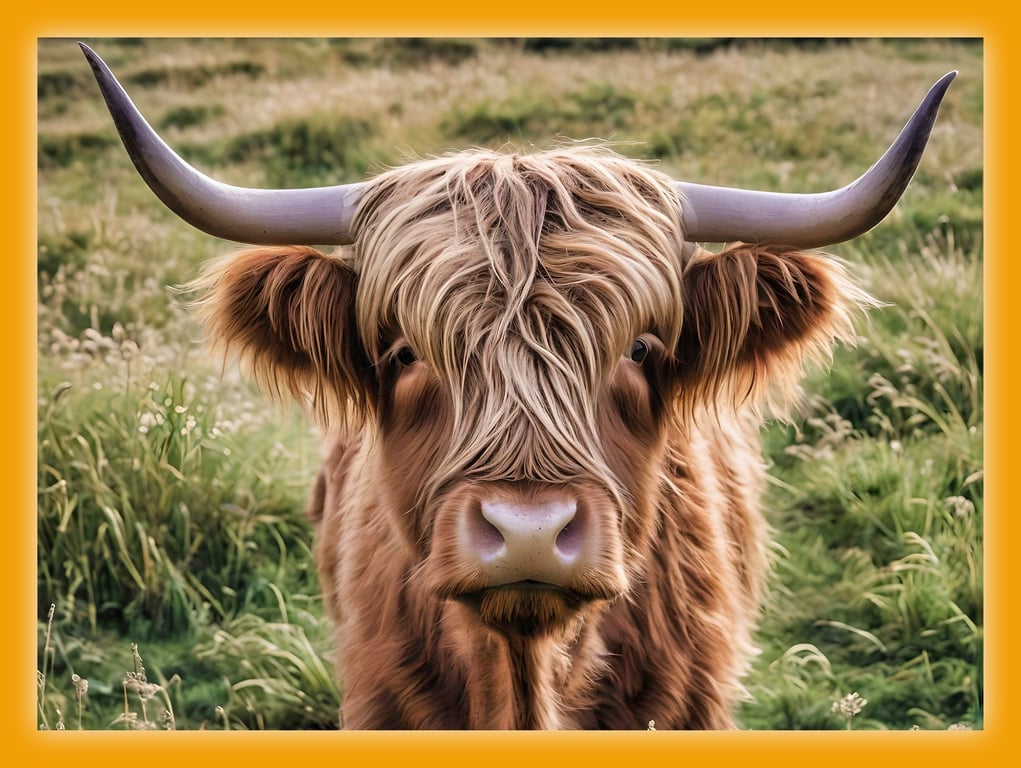 Highland Cow Greeting Card A5