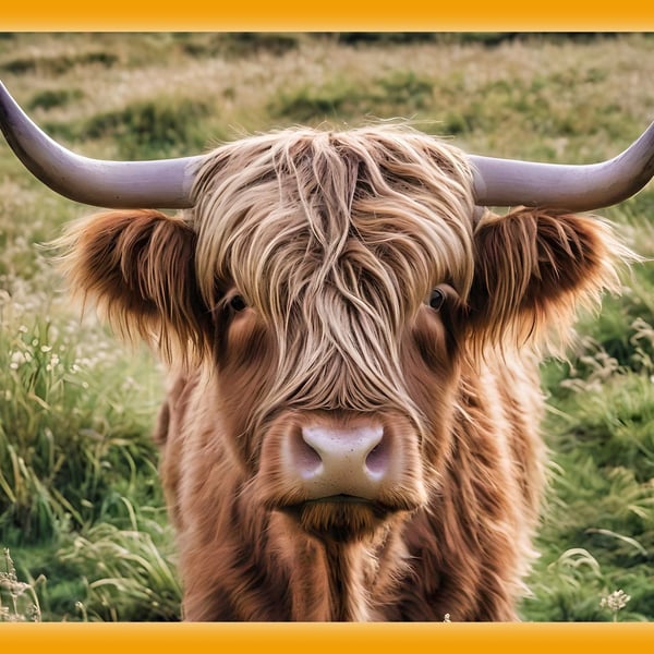 Highland Cow Greeting Card A5