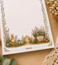 Bunny Meadow Rabbit Notepad - Floral Notes Pad - Shopping List Pad - Image 2