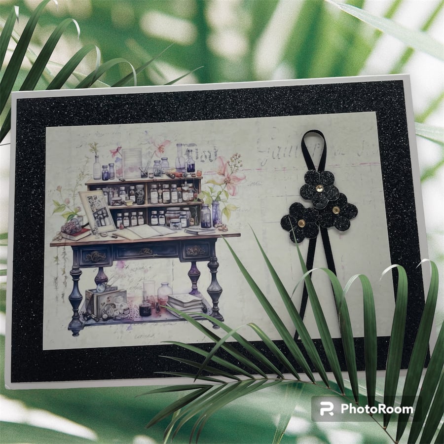 Curiosities -Apothecary Greeting Card Design 1 by Carolee Crafts PB2 0023