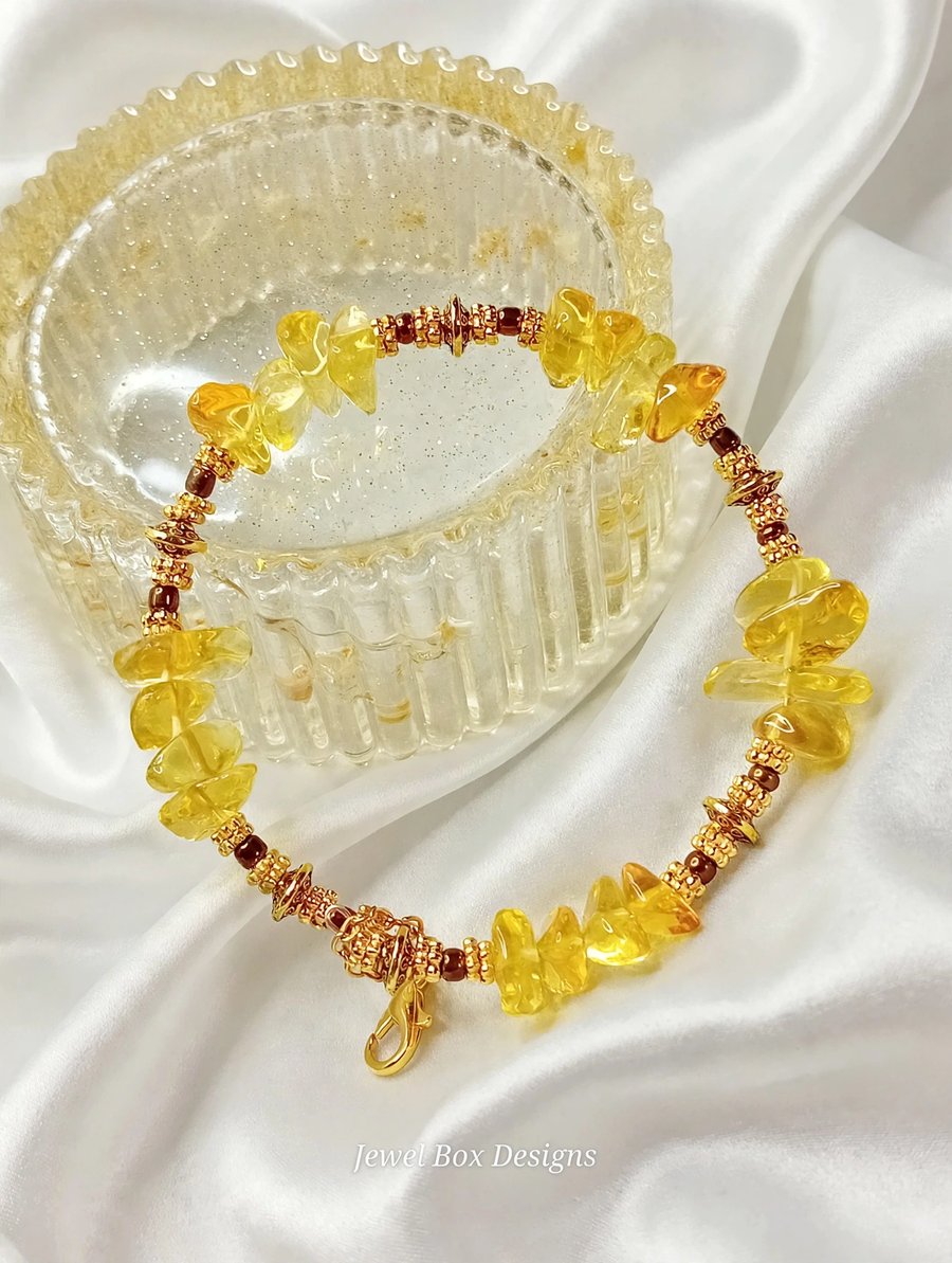 Citrine & Bronze The Sunflower Bracelet