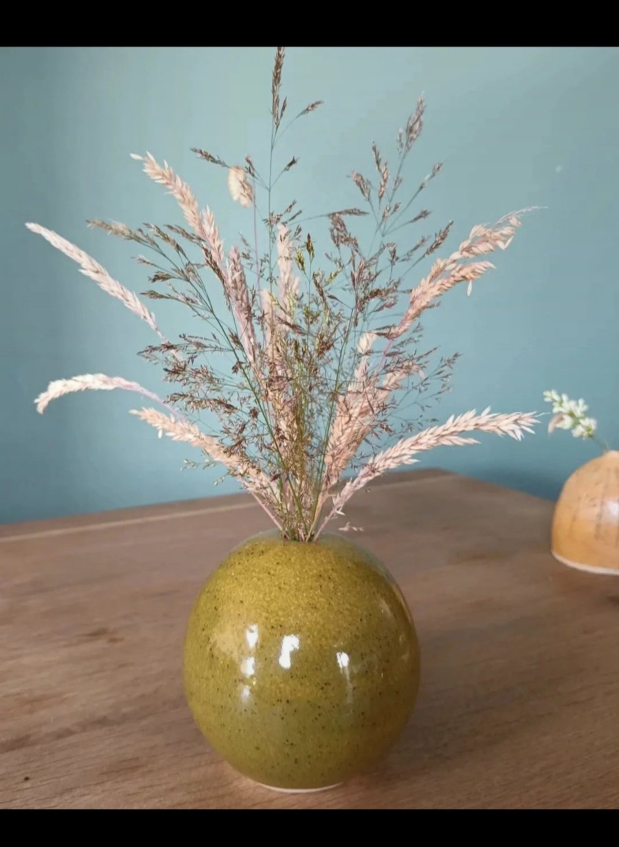 Handmade Ceramic Orb Small Vase 