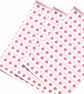 Hand Drawn Pink Rose & Stripe Adhesive Wallpaper, 1 12th Scale Dolls House A4 