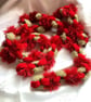 Christmas hand knitted chain decoration