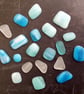 Tumbled Frosted Glass - Mixed Sizes - Various Amounts - Light Blue Sea Glass - Image 2
