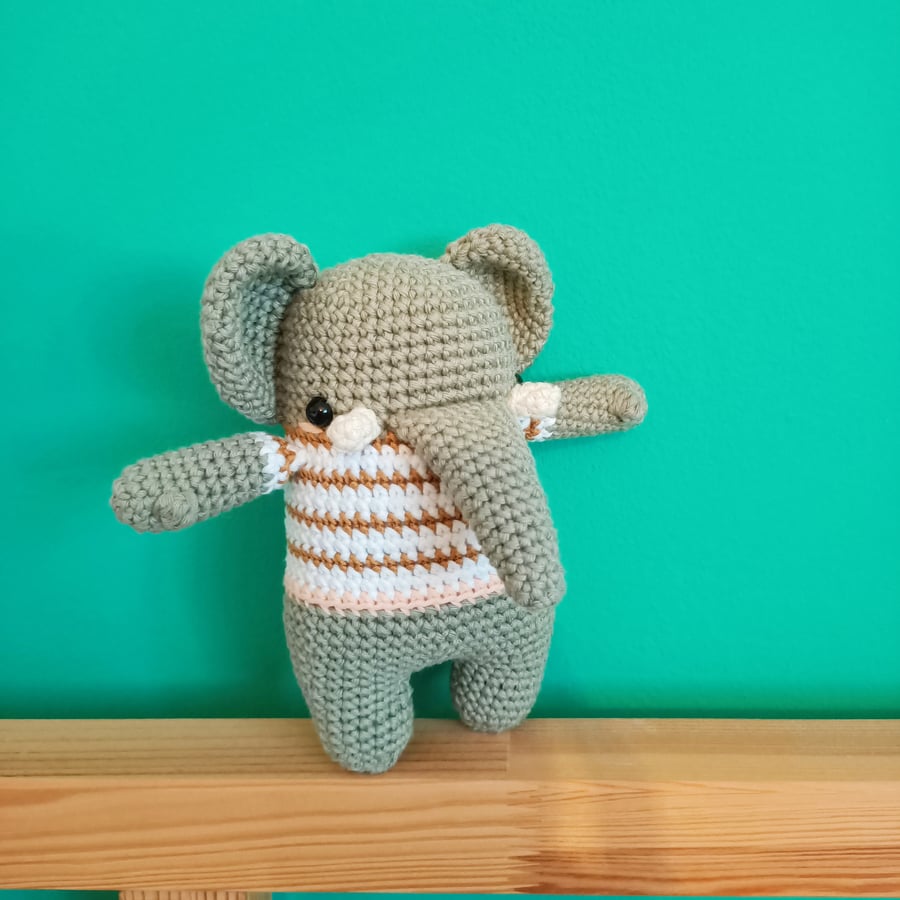 Handmade Elephant Crochet Amigurumi Soft Toy