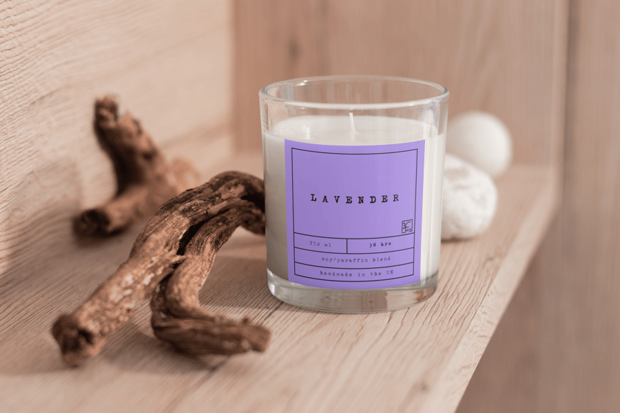 Lavender Candle SoyParaffin Blend 250 ml