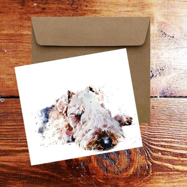 Lakeland Terrier GreetingNote Card.Lakeland Terrier,Lakeland Terriernote card, L