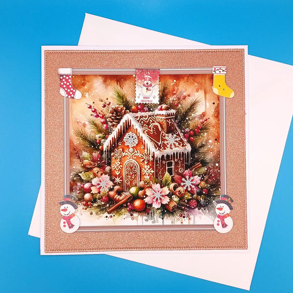 Children's Christmas Card, Large, Handmade