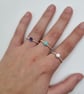 Tanzanite Iolite Moonstone Topaz Kyanite Beaded Stacking Ring - Image 7