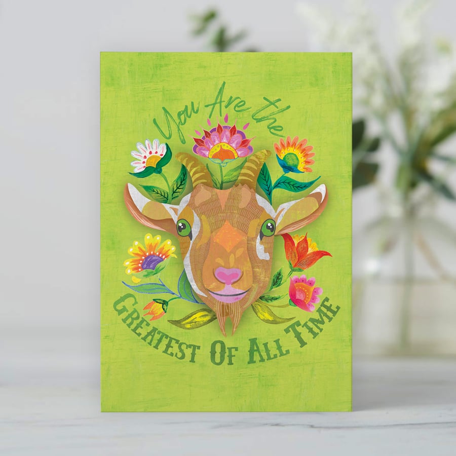 GOAT Greetings Card