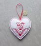 Christmas hanging decoration, felt decoration, embroidered decoration - Image 3