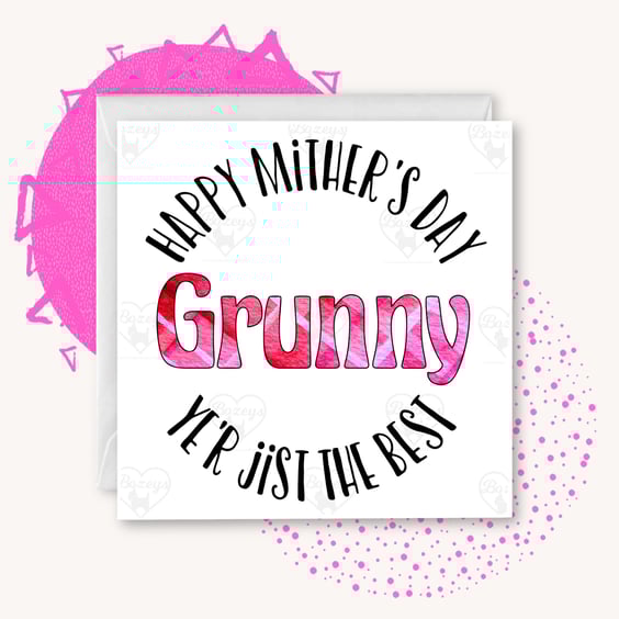 Happy Mither’s Day Grunny - Tartan Doric Mother's Day Card