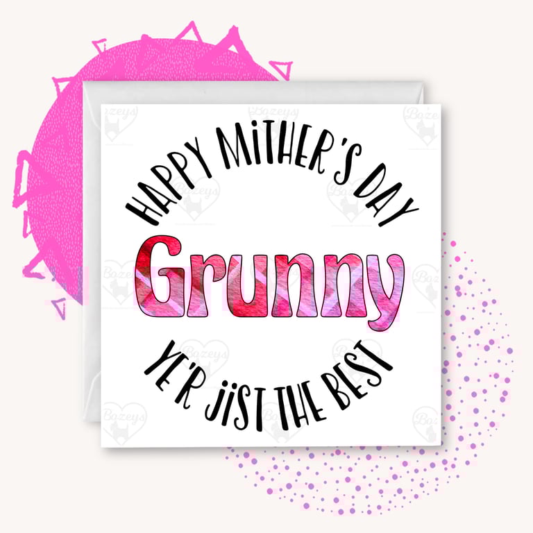 Happy Mither’s Day Grunny - Tartan Doric Mother's Day Card