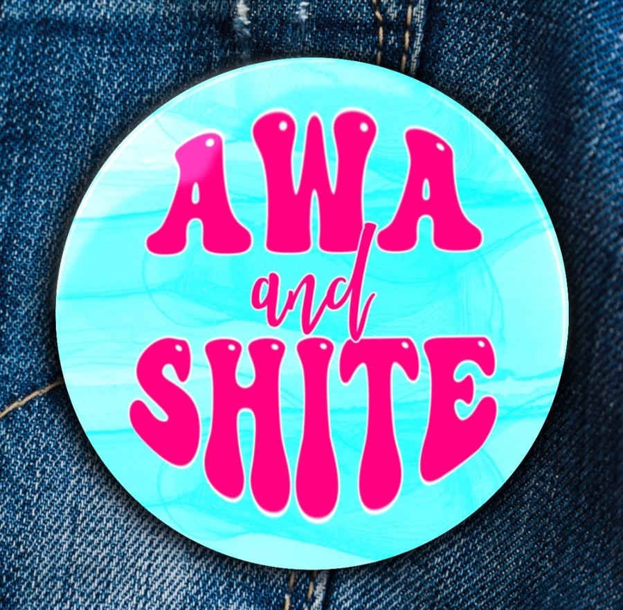 Awa and shite  Doric Badge . Magnet . Pocket Mirror . Magnetic Bottle Opener