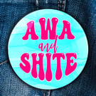 Awa and shite  Doric Badge . Magnet . Pocket Mirror . Magnetic Bottle Opener