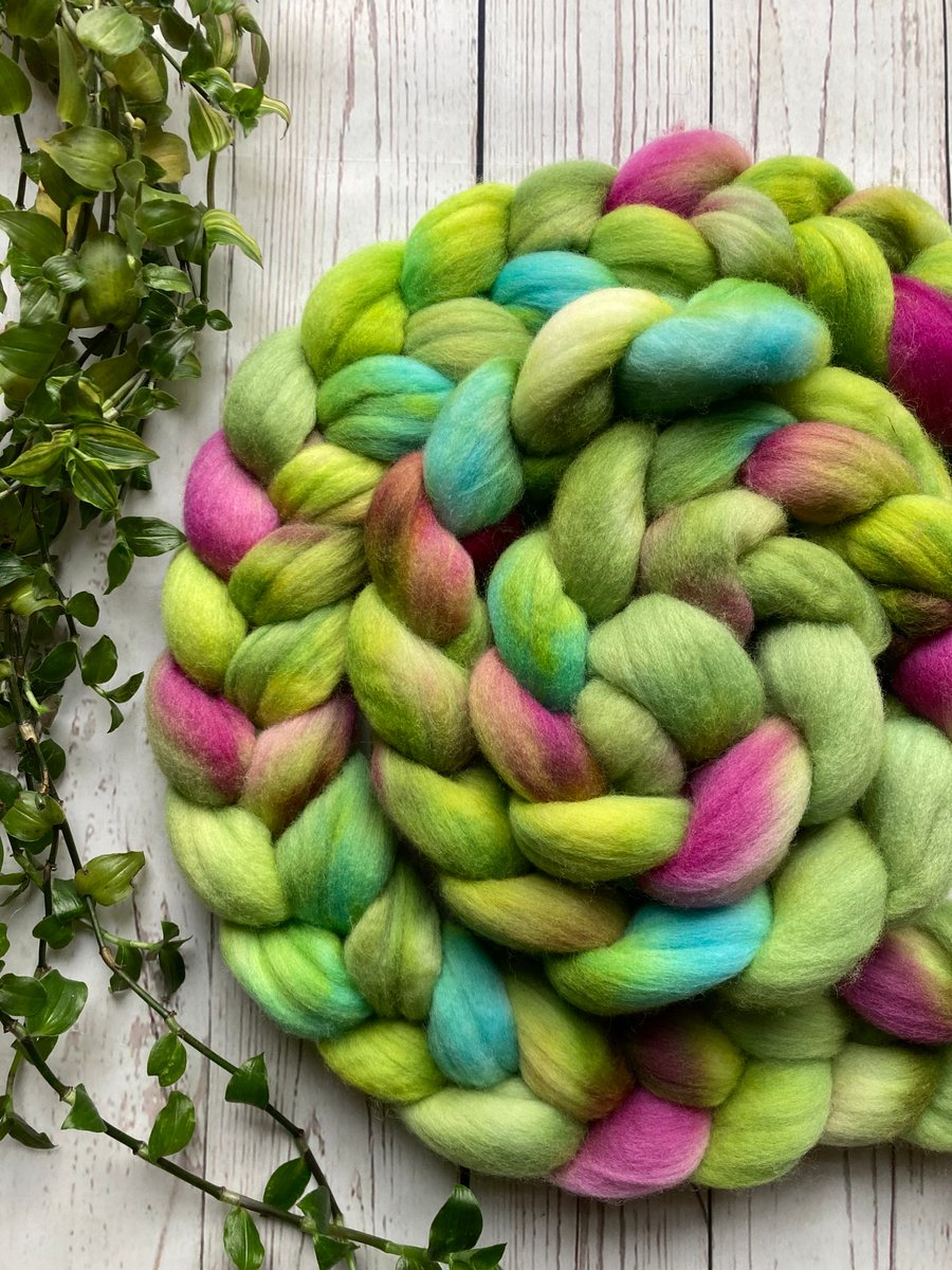 Merino Spinning fibre 100g Tulips