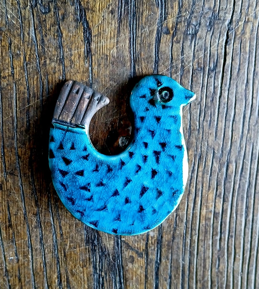Blue Bird Brooch