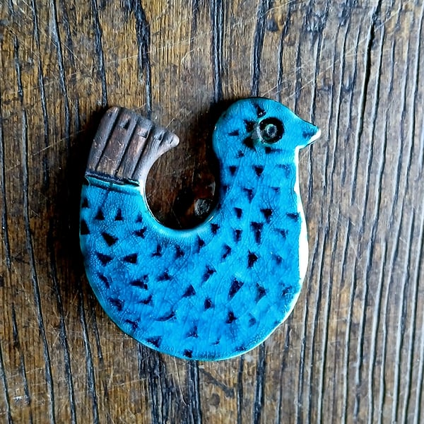 Blue Bird Brooch