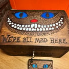 Lockable Wooden Box, cat design.