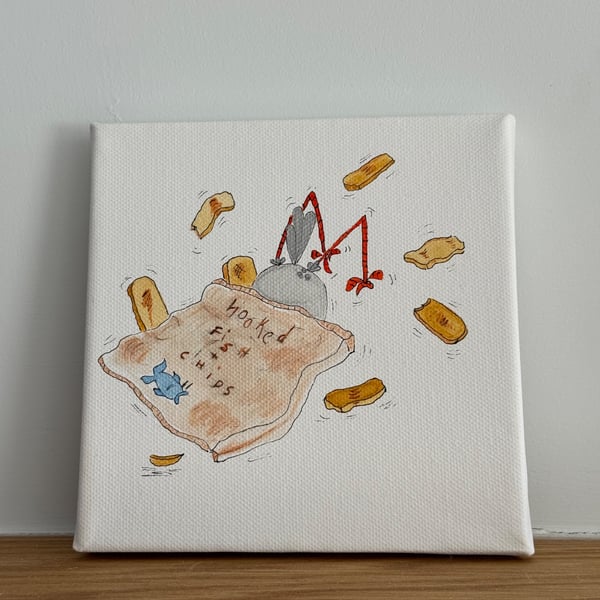 Seagull in a Bag of Chips Picture 