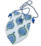 Indian block print crossbody bag: blue and green traditional design
