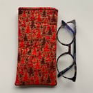 Christmas Trees Fabric Quilted Glasses Case