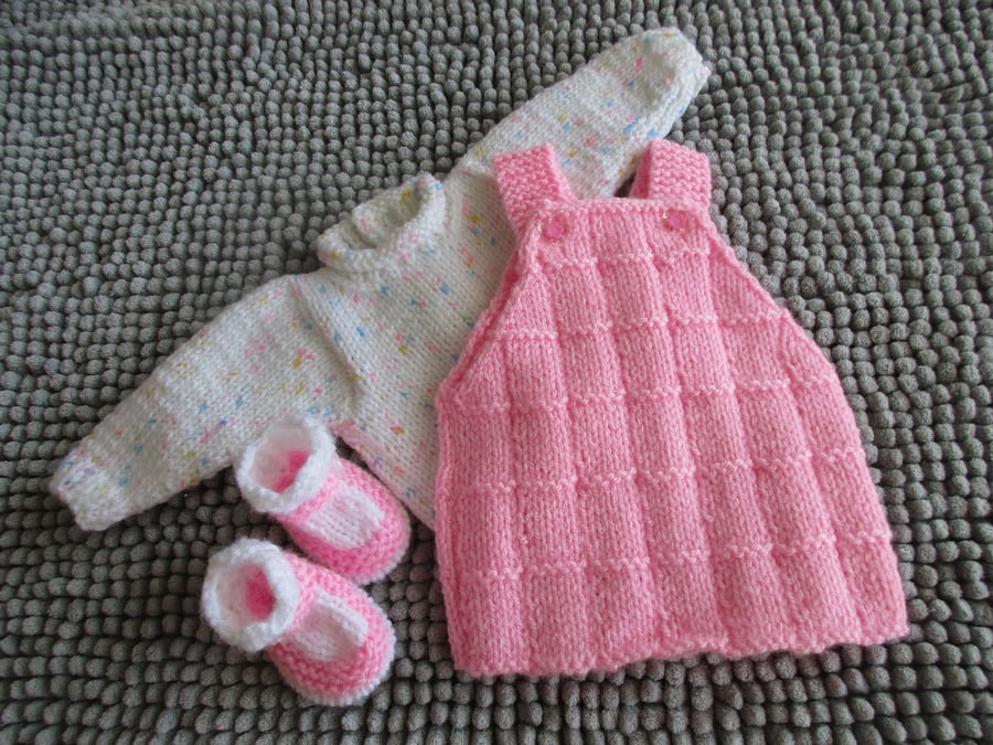 REDUCED Pinafore Jumper and Socks and Shoes 18" Fashion Doll