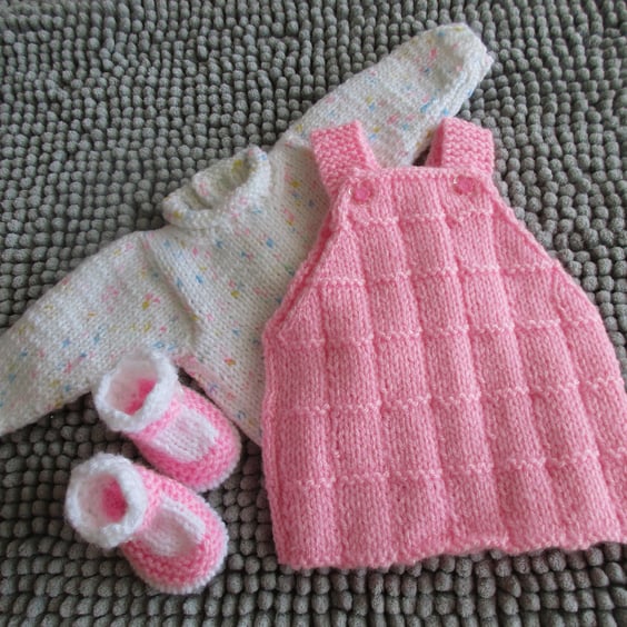 REDUCED Pinafore Jumper and Socks and Shoes 18" Fashion Doll