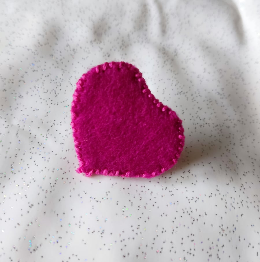 Handmade heart felt ring