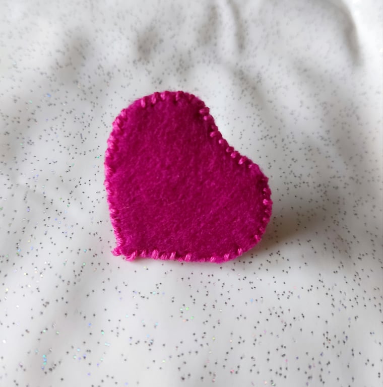 Handmade heart felt ring