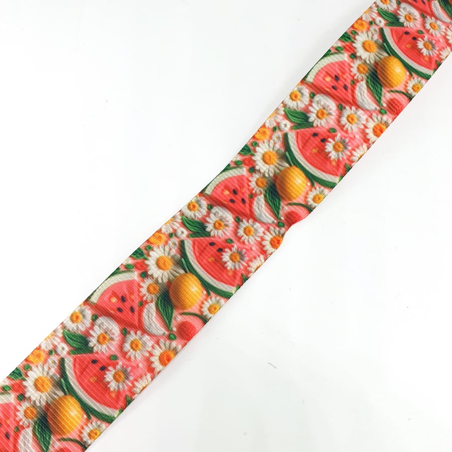 1 Yard Watermelon Premium Grossgrain Ribbon 25mm for Bow Making Hair Accessories