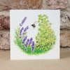  Eco-Friendly Blank Card Lavender Bee