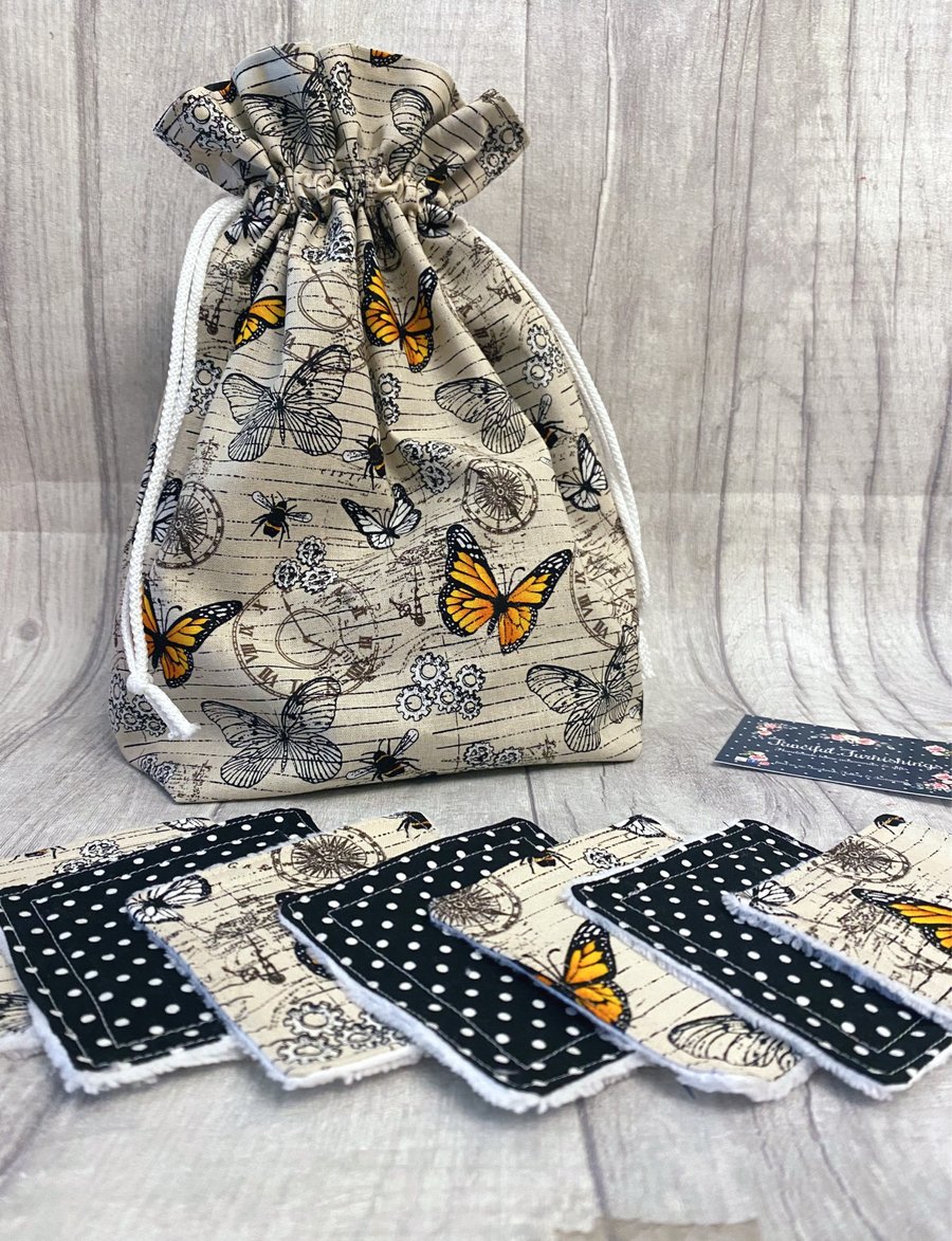 Reusable Makeup Wipes & Toiletry Bag Set