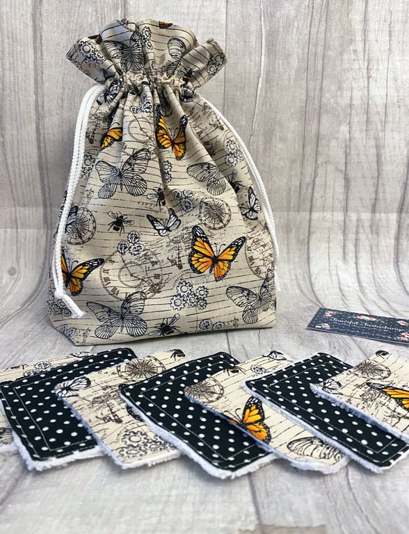 Reusable Makeup Wipes & Toiletry Bag Set