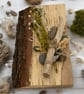 Handcrafted Welsh Oak Live Edge Wall Hanging with Botanicals,Driftwood & Pebbles