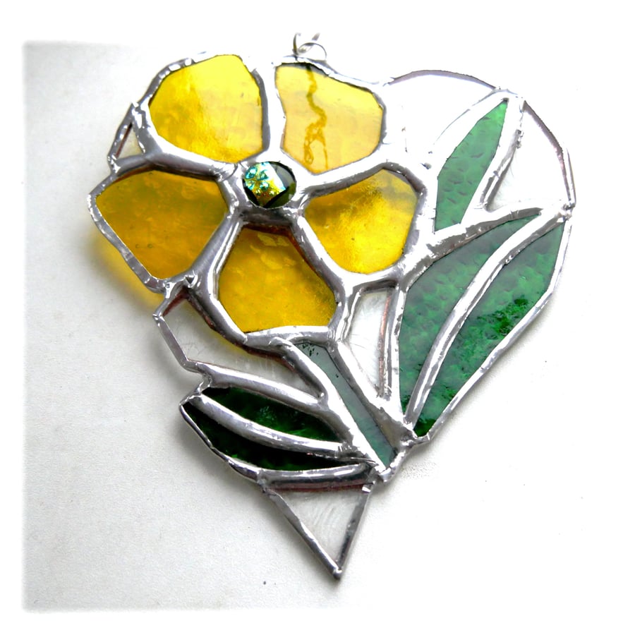 Primrose Heart Suncatcher Stained Glass 014