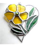 Primrose Heart Suncatcher Stained Glass 014