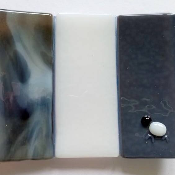 Fused  glass soap dish with Sheep detail