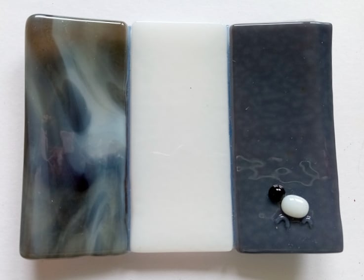 Fused  glass soap dish with Sheep detail