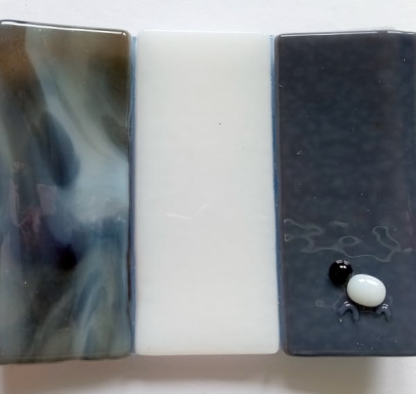 Fused  glass soap dish with Sheepy detail