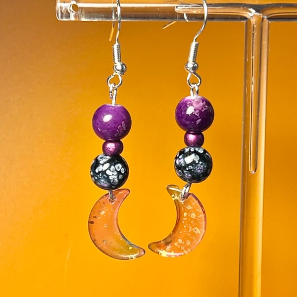 Moon Hanging Earrings