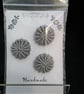 Buttons Handmade Embroidered Yorkshire Style  - Image 1