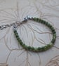 Green Peridot beaded bracelet 